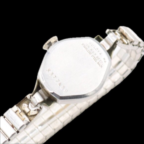 Vintage Bulova 17 Jewel Ladies Mechanical Wristwatch 6CB Steel & 10k RGP - Picture 3 of 7